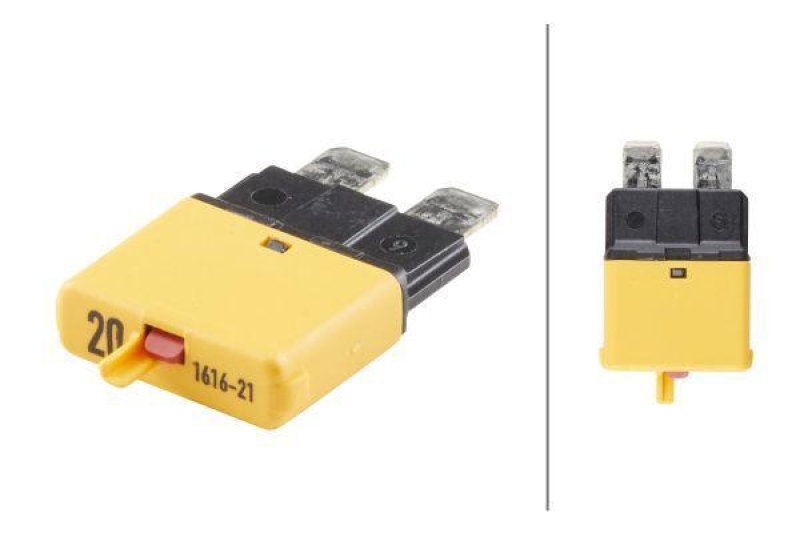 HELLA 8JS 174 320-041 Sicherungsautomat, 20 A 32 V, thermisch, gelb