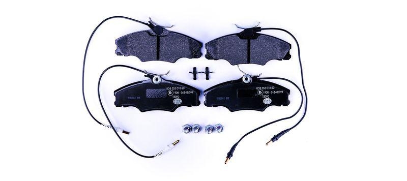 HELLA 8DB 355 018-201 Bremsbelagsatz, Scheibenbremsbelag f&uuml;r PEUGEOT