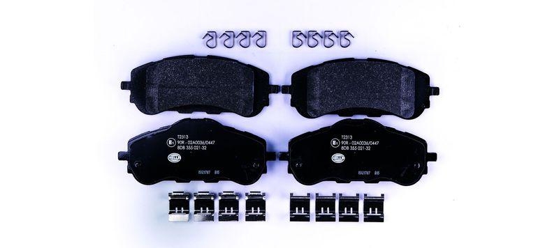 HELLA 8DB 355 021-321 Bremsbelagsatz, Scheibenbremsbelag f&uuml;r PEUGEOT