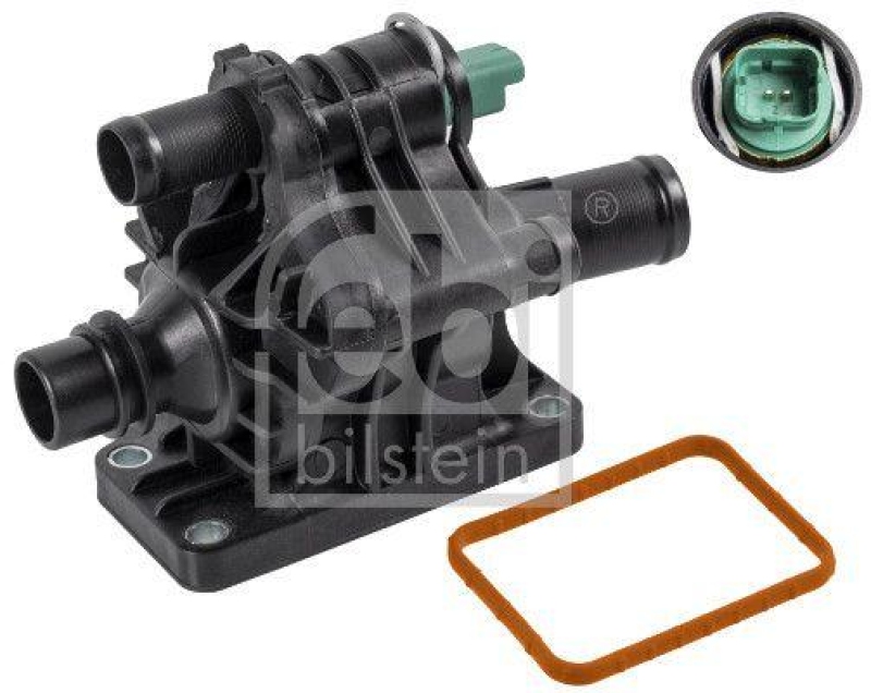 FEBI BILSTEIN 36036 Thermostat mit Geh&auml;use, Dichtung und Temperaturschalter f&uuml;r Peugeot