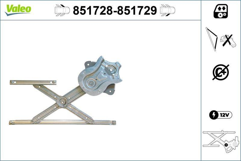 VALEO 851728 TOYOTA AVENSIS Break-Fenst. Mecha VL