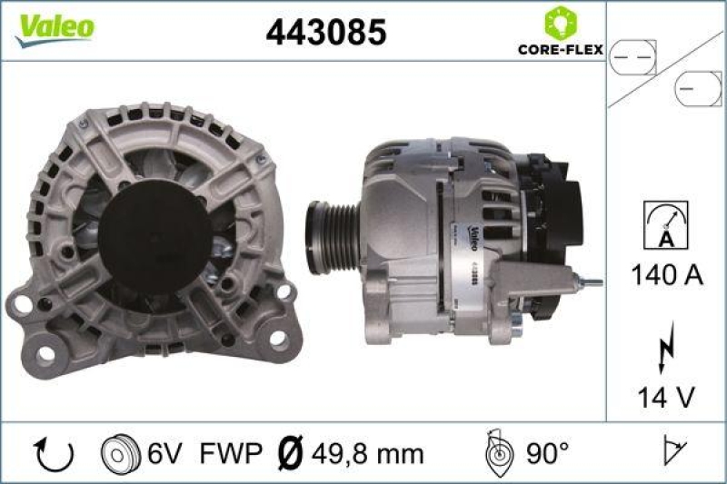 VALEO 443085 Generator-CORE-FLEX