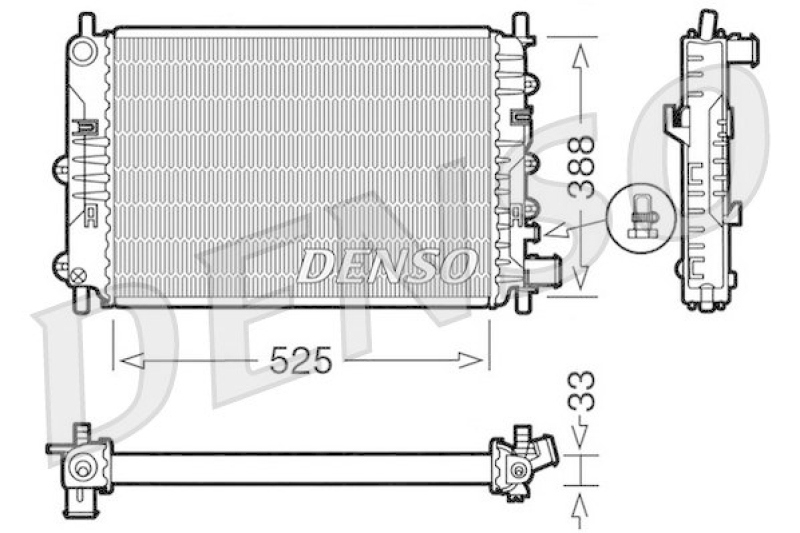DENSO DRM10025 K&uuml;hler FORD ESCORT VII Estate (GAL, ANL) 1.6 16V (1995 - 1999)