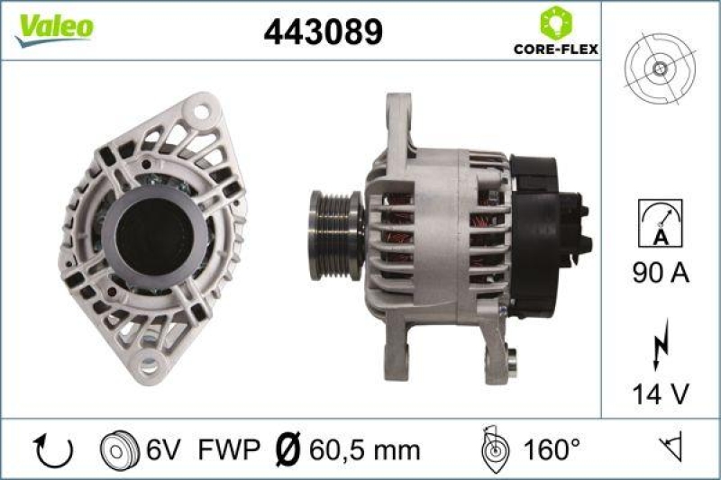 VALEO 443089 Generator - CORE-FLEX - Brava, Dobl