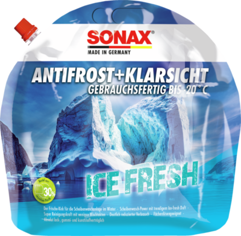 SONAX 01334410 Antifrost + Klarsicht bis -20°C Ice-fresh 3L