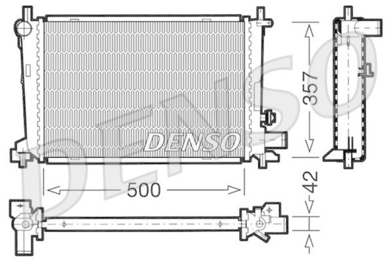 DENSO DRM10040 K&uuml;hler FORD FIESTA IV (JA_, JB_) 1.8 DI (2000 - 2002)