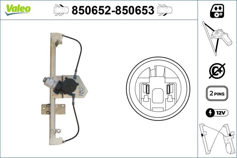 VALEO 850652 Fensterheber vorne links DACIA Logan