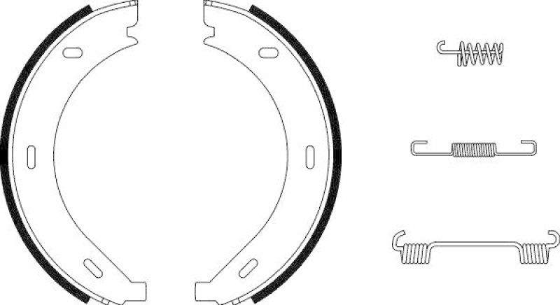 HELLA 8DA 355 050-401 Bremsbackensatz für MB