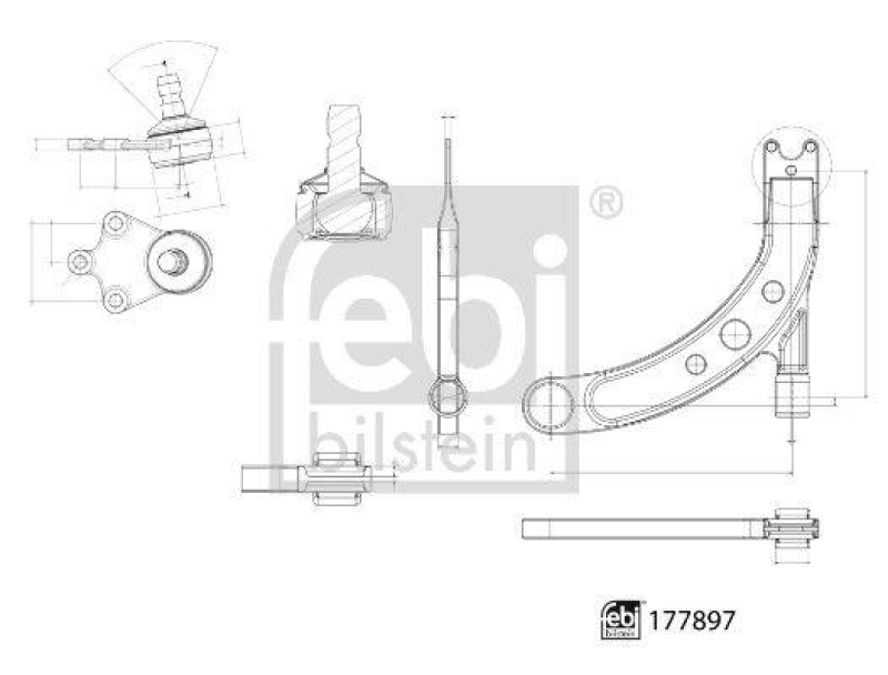 FEBI BILSTEIN 177897 Querlenker mit Lagern und Gelenk f&uuml;r KIA