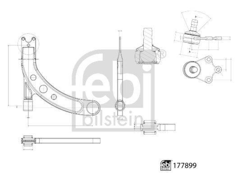 FEBI BILSTEIN 177899 Querlenker mit Lagern und Gelenk f&uuml;r KIA