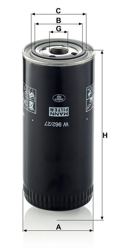 MANN-FILTER W 962/27 &Ouml;lfilter f&uuml;r Liebherr