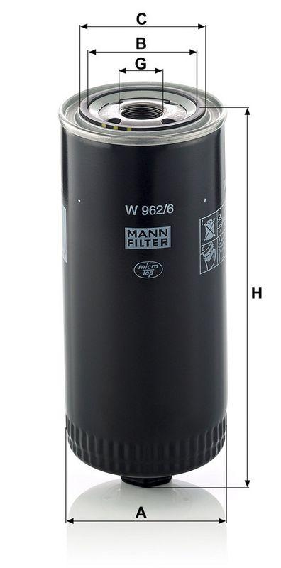 MANN-FILTER W 962/6 &Ouml;lfilter f&uuml;r Deutz/Fahr/KHD