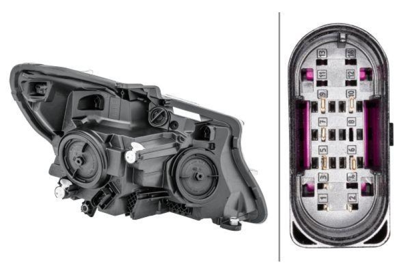 HELLA 1LL 011 284-891 Heckscheinwerfer links Halogen MB