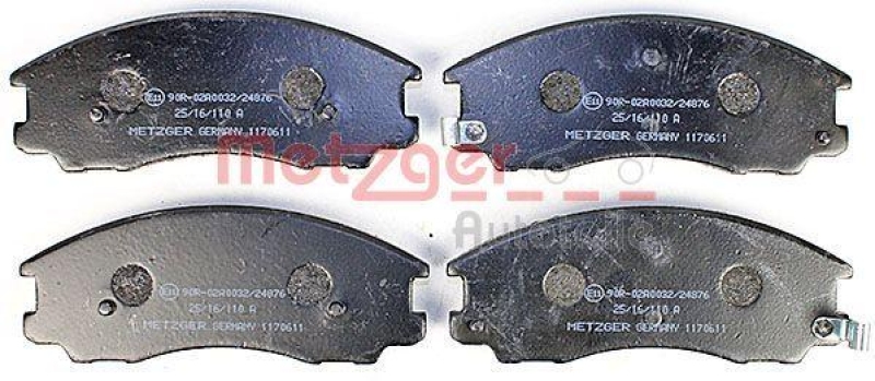 METZGER 1170611 Bremsbelagsatz, Scheibenbremse WVA 24 059