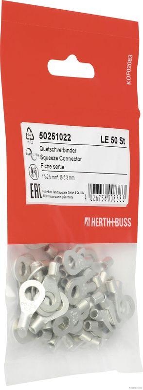 HERTH+BUSS 50251022 Quetschverbinder 1,5 - 2,5 mm&sup2;, &Oslash; 5,3 mm, DIN 46234