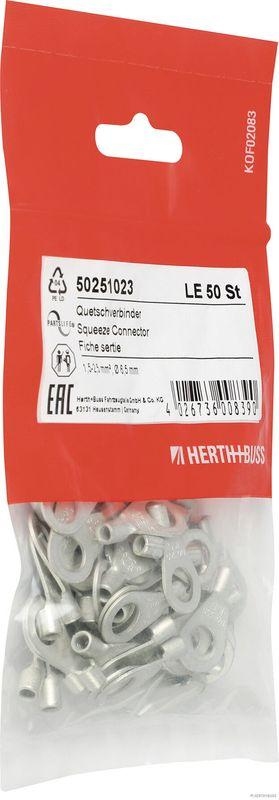 HERTH+BUSS 50251023 Quetschverbinder 1,5 - 2,5 mm², Ø 6,5 mm, DIN 46234
