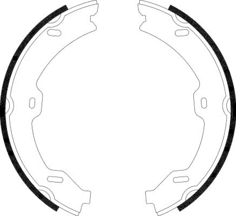 HELLA 8DA 355 050-781 Bremsbackensatz für MB