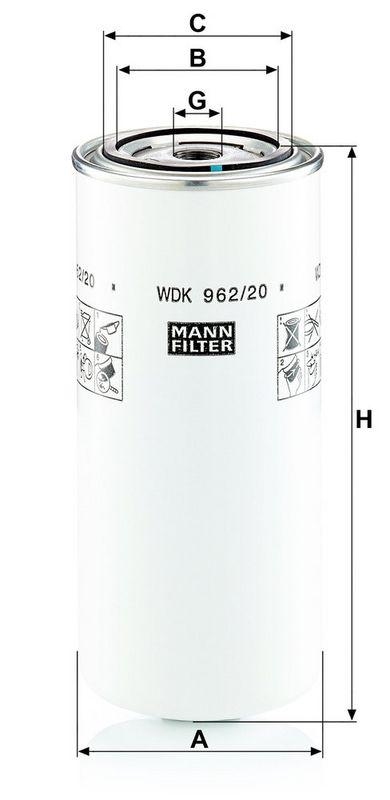 MANN-FILTER WDK 962/20 Kraftstoffilter f&uuml;r Claas