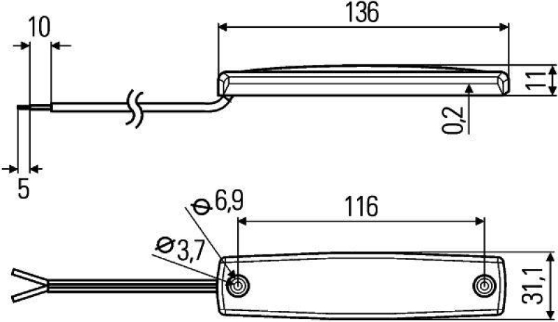 HELLA 2JA 343 660-407 Innenraumleuchte Mini ThinLED LED