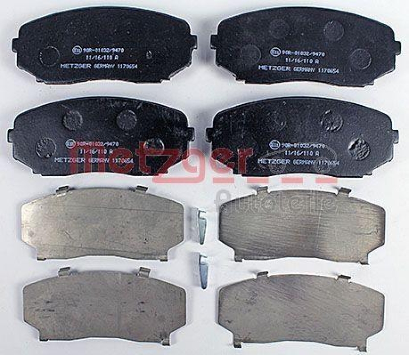 METZGER 1170654 Bremsbelagsatz, Scheibenbremse WVA 24 544