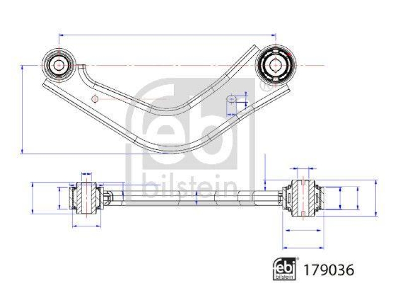 FEBI BILSTEIN 179036 Querlenker mit Gummilagern f&uuml;r Ford