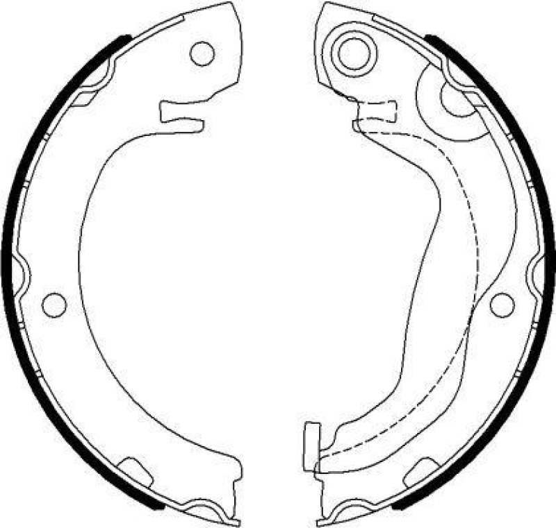 HELLA 8DA 355 051-041 Bremsbackensatz f&uuml;r TOYOTA VERSO