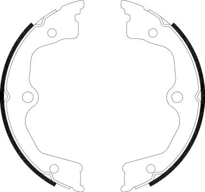 HELLA 8DA 355 051-071 Bremsbackensatz für HONDA