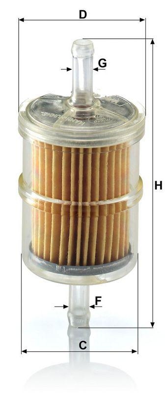 MANN-FILTER WK 42/2 Kraftstoffilter f&uuml;r Renault