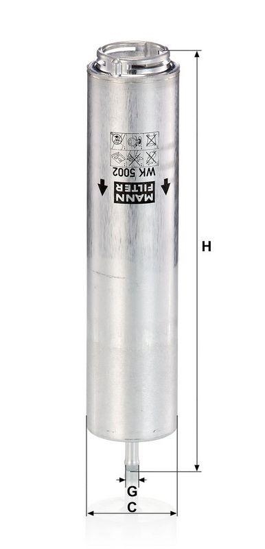 MANN-FILTER WK 5002 x Kraftstoffilter f&uuml;r BMW