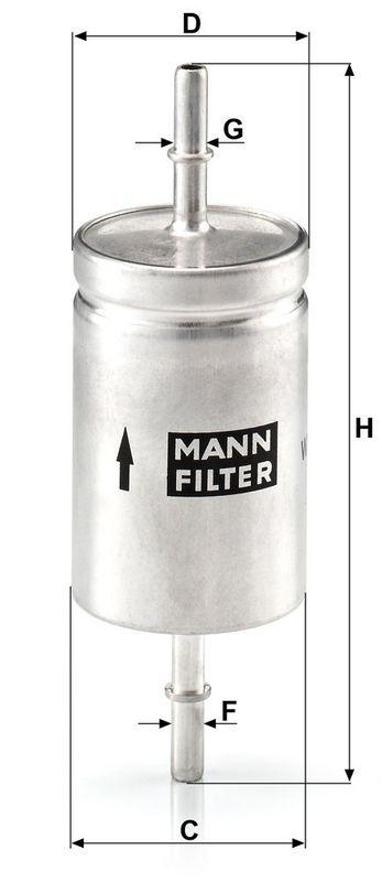 MANN-FILTER WK 512 Kraftstoffilter f&uuml;r Opel