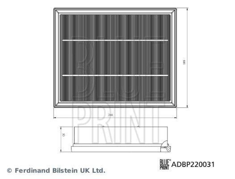 BLUE PRINT ADBP220031 Luftfilter f&uuml;r Ford Pkw