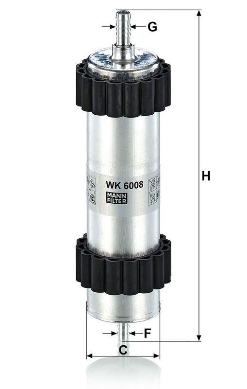 MANN-FILTER WK 6008 Kraftstoffilter f&uuml;r VW
