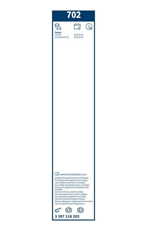 B-Ware BOSCH 3 397 118 203 Wischblatt 702 Twin Scheibenwischer 700/650 mm