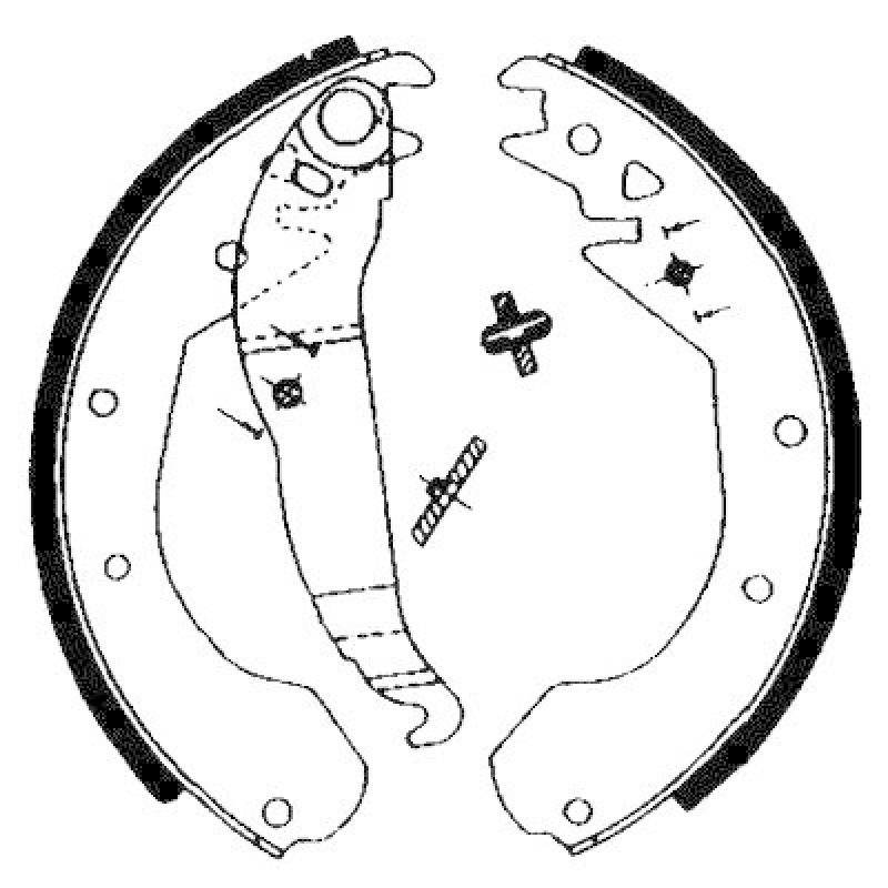HELLA 8DB 355 000-631 Bremsbackensatz für OPEL