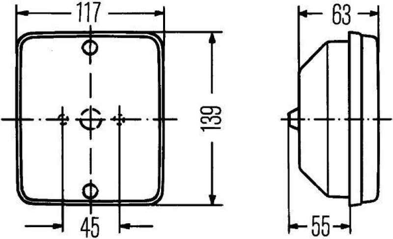 HELLA 2NE 003 236-008 Nebelschlussleuchte Mod. LBR Halogen