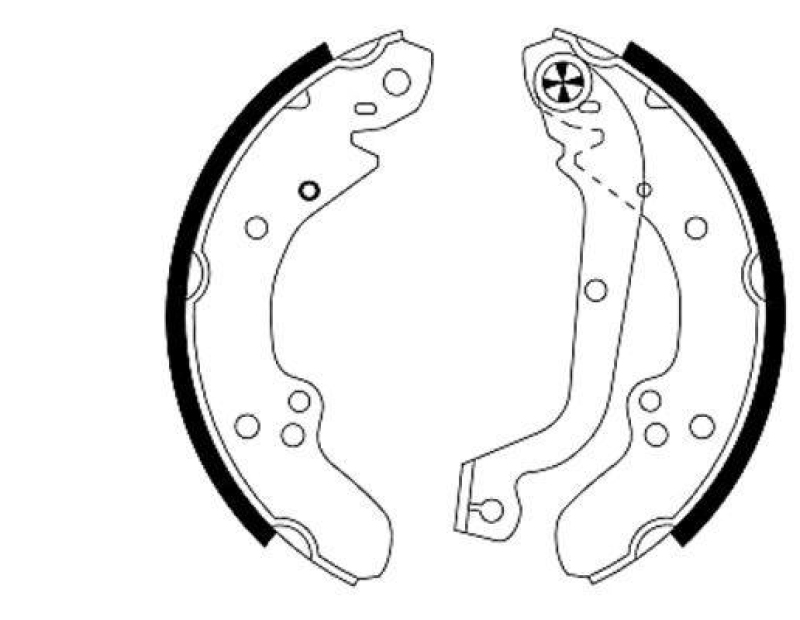 HELLA 8DB 355 000-641 Bremsbackensatz für FIAT/P.S.A