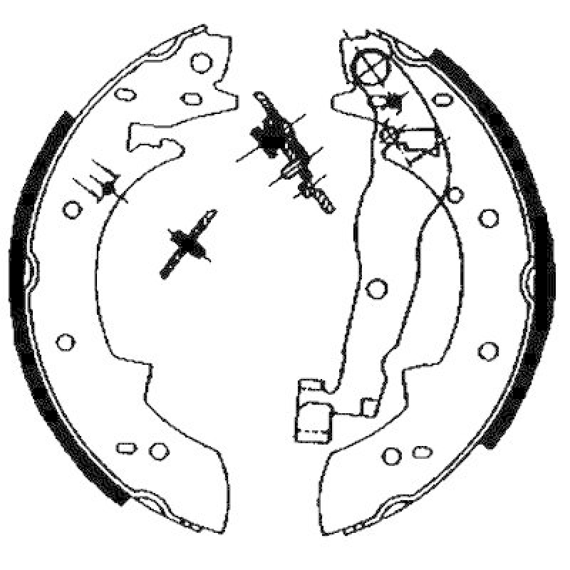 HELLA 8DB 355 000-731 Bremsbackensatz für RENAULT/PEUGEOT/TALBOT