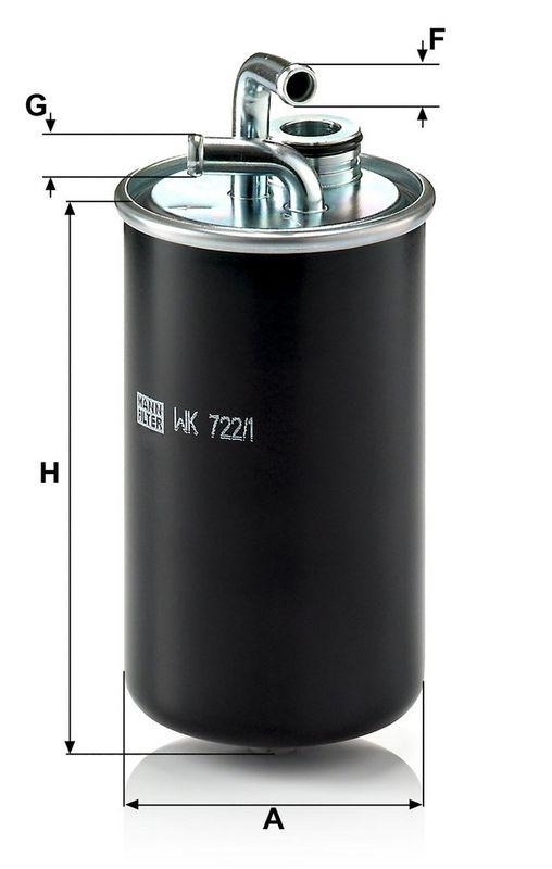MANN-FILTER WK 722/1 Kraftstoffilter f&uuml;r Chrysler