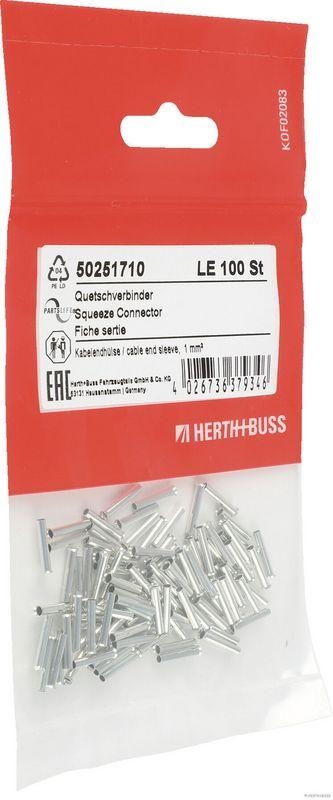 HERTH+BUSS 50251710 Quetschverbinder Kabelendh&uuml;lse, 1 mm&sup2;, DIN 46228