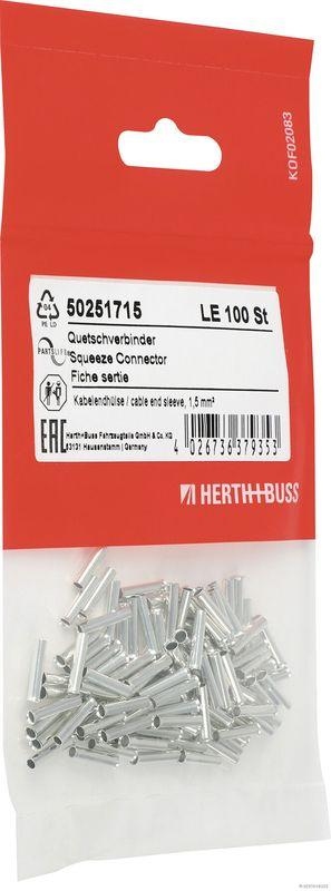 HERTH+BUSS 50251715 Quetschverbinder Kabelendh&uuml;lse, 1,5 mm&sup2;, DIN 46228