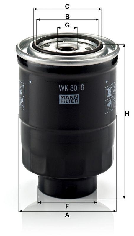 MANN-FILTER WK 8018 x Kraftstoffilter f&uuml;r Ford