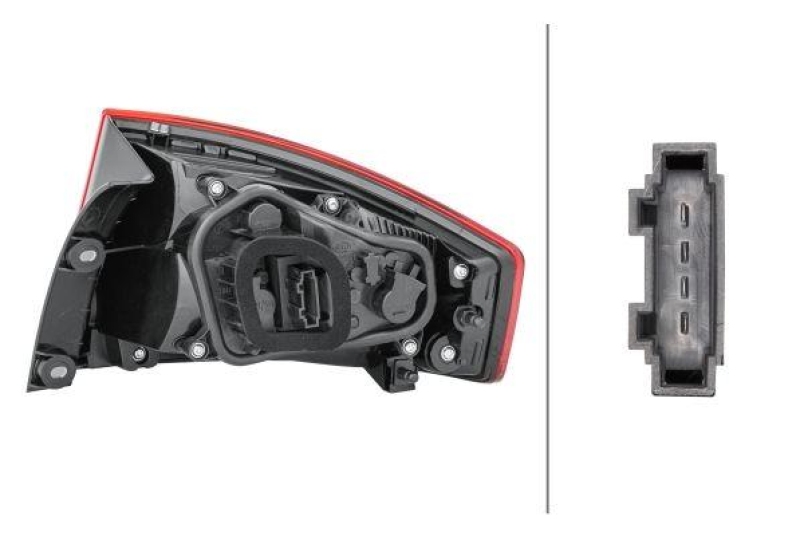 HELLA 2SD 011 140-051 Heckleuchte links Halogen SEAT