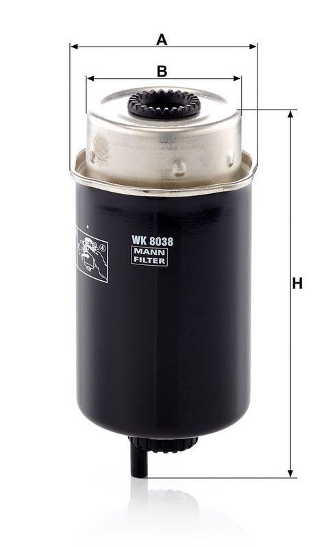 MANN-FILTER WK 8038 Kraftstoffilter f&uuml;r Land Rover