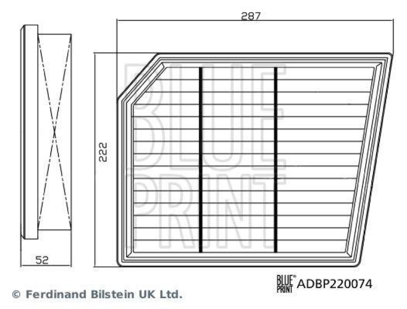 BLUE PRINT ADBP220074 Luftfilter für BMW