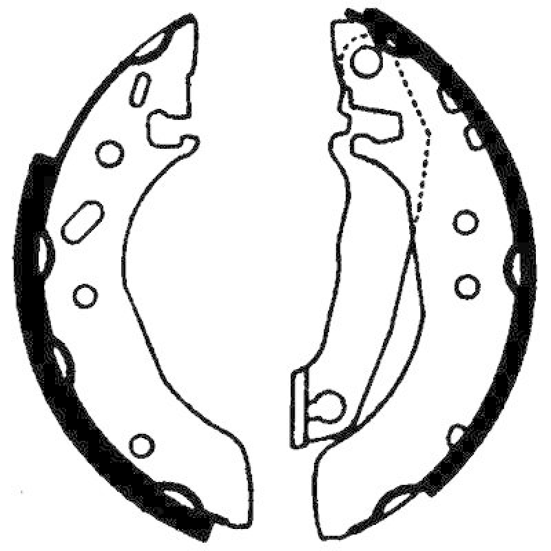 HELLA 8DB 355 001-251 Bremsbackensatz für FORD