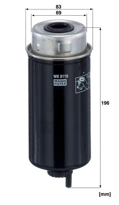 MANN-FILTER WK 8119 Kraftstoffilter f&uuml;r Caterpillar