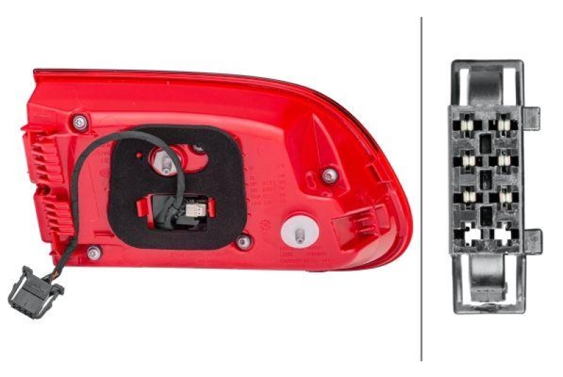 HELLA 2SD 011 500-121 Heckleuchte rechts LED PORSCHE