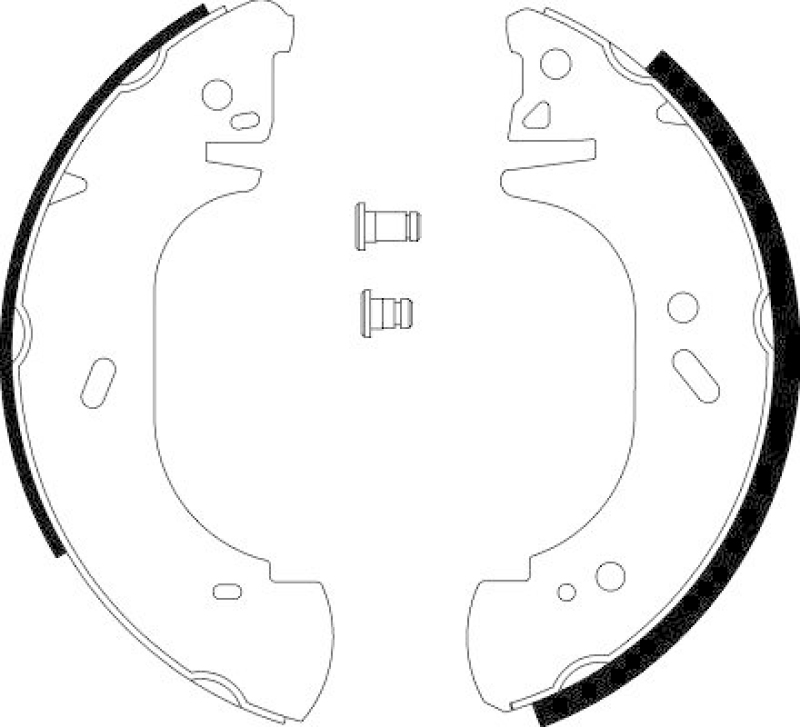 HELLA 8DB 355 001-371 Bremsbackensatz für FORD