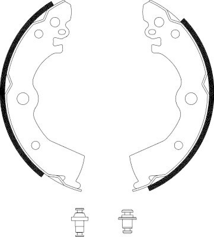 HELLA 8DB 355 001-411 Bremsbackensatz f&uuml;r NISSAN