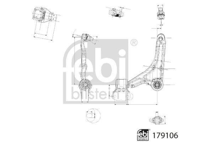 FEBI BILSTEIN 179106 Querlenker mit Lagern und Gelenk f&uuml;r Ford